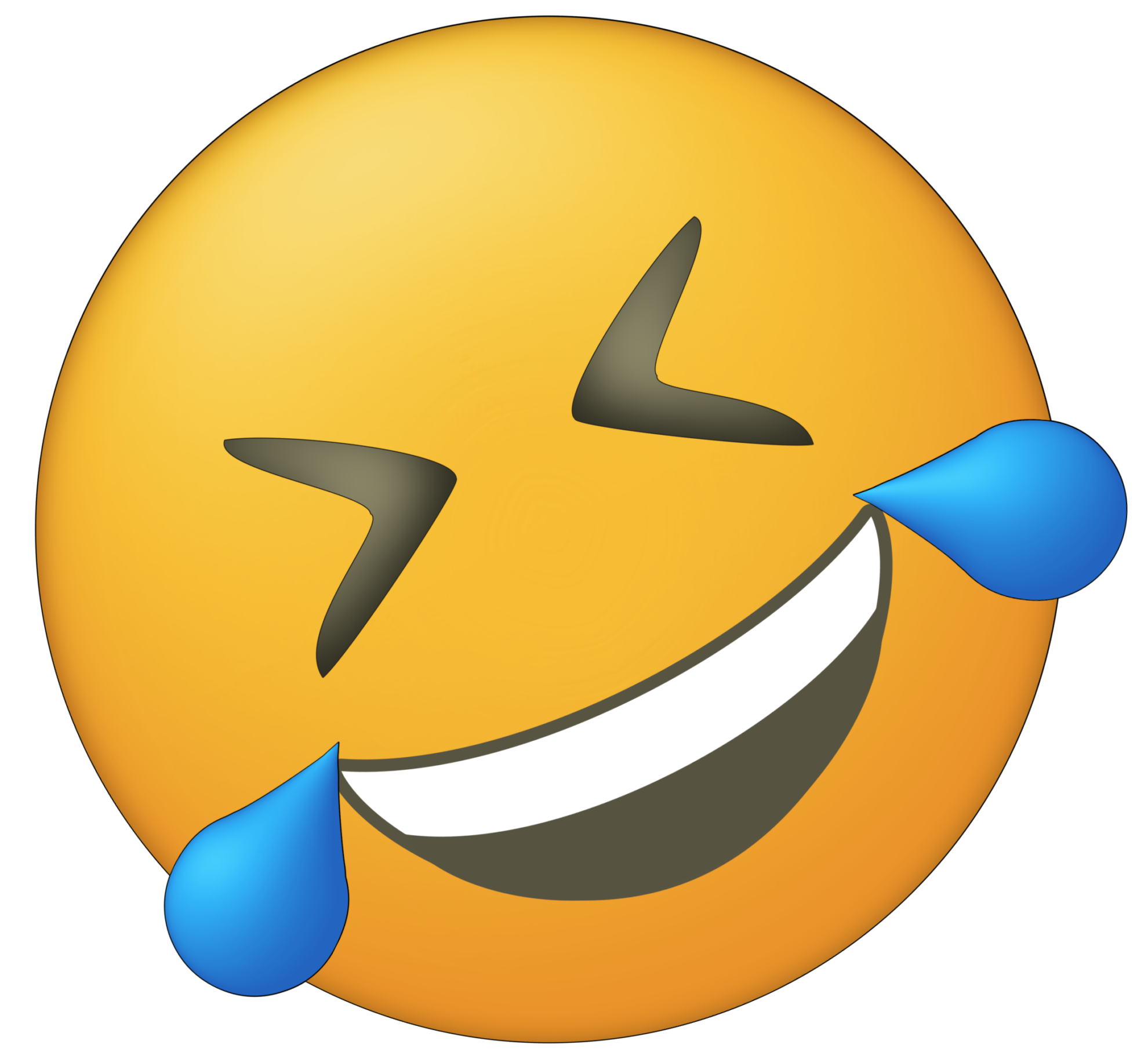 Crying Laughing Emoji PNG Isolated Pic