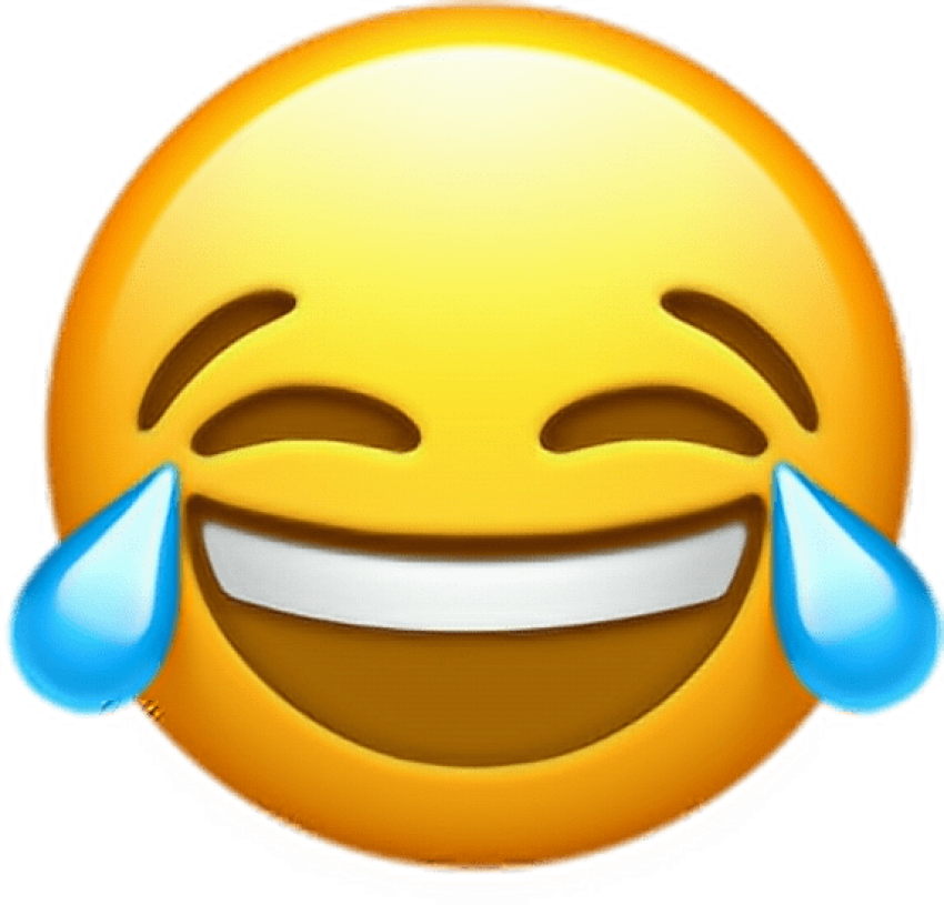 Crying Laughing Emoji PNG Transparent