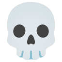 Cursed Skull Emoji PNG HD