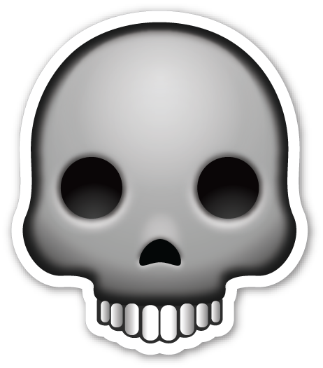 Cursed Skull Emoji PNG Image