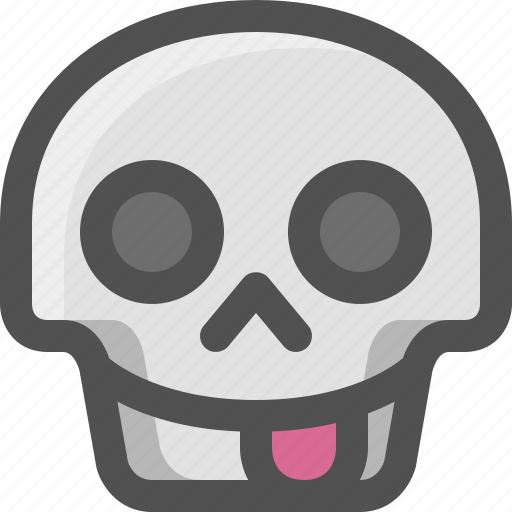 Cursed Skull Emoji PNG Pic