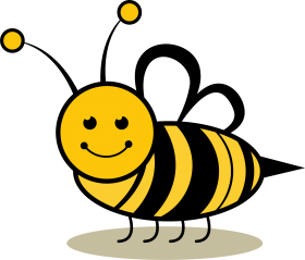 Cute Bee Transparent PNG