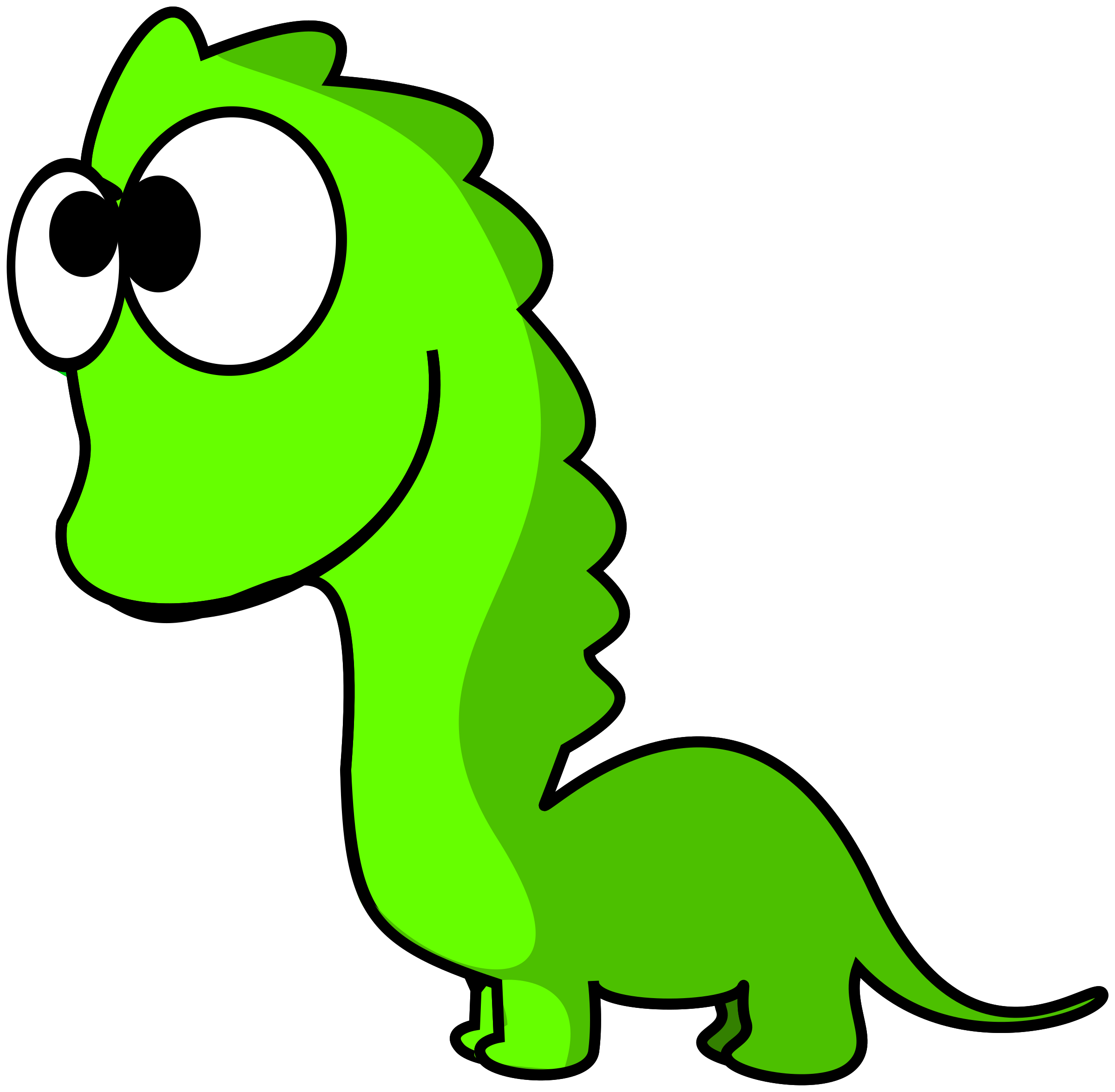 Dino Cartoon PNG Isolated Pic