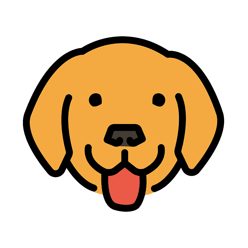 Dog Emoji PNG Isolated HD