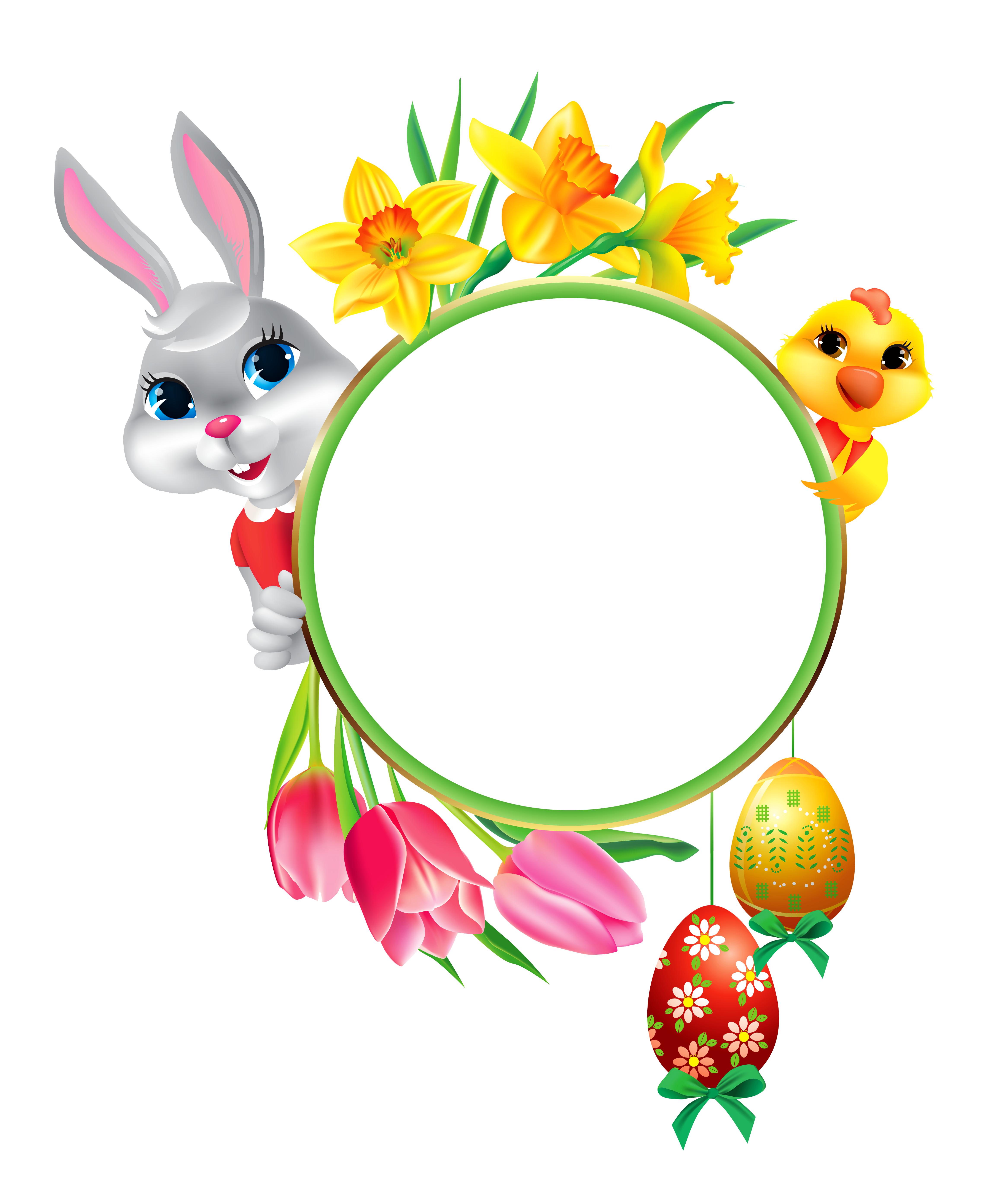 Easter Frame PNG Isolated File