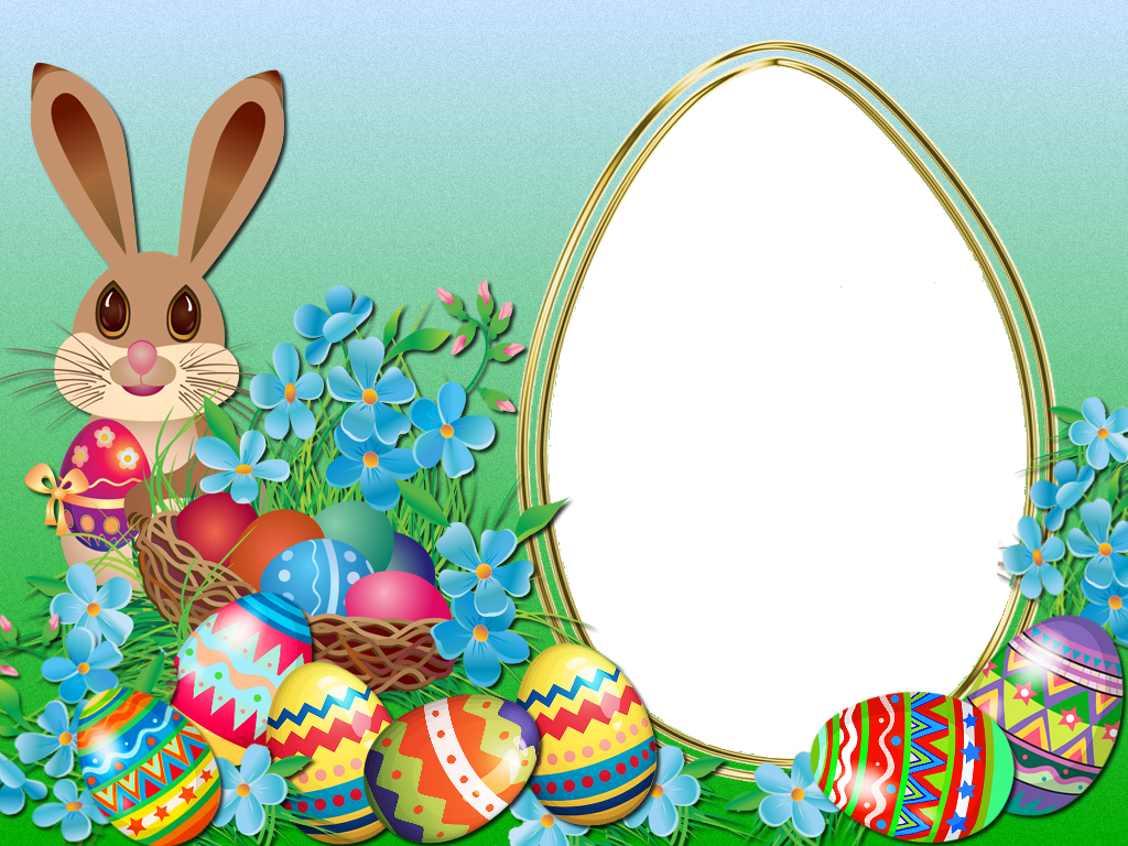 Easter Frame PNG Isolated Photo