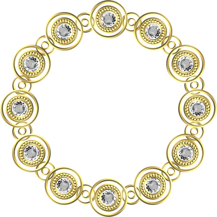 Elegant Gold Circle Border PNG Isolated Pic