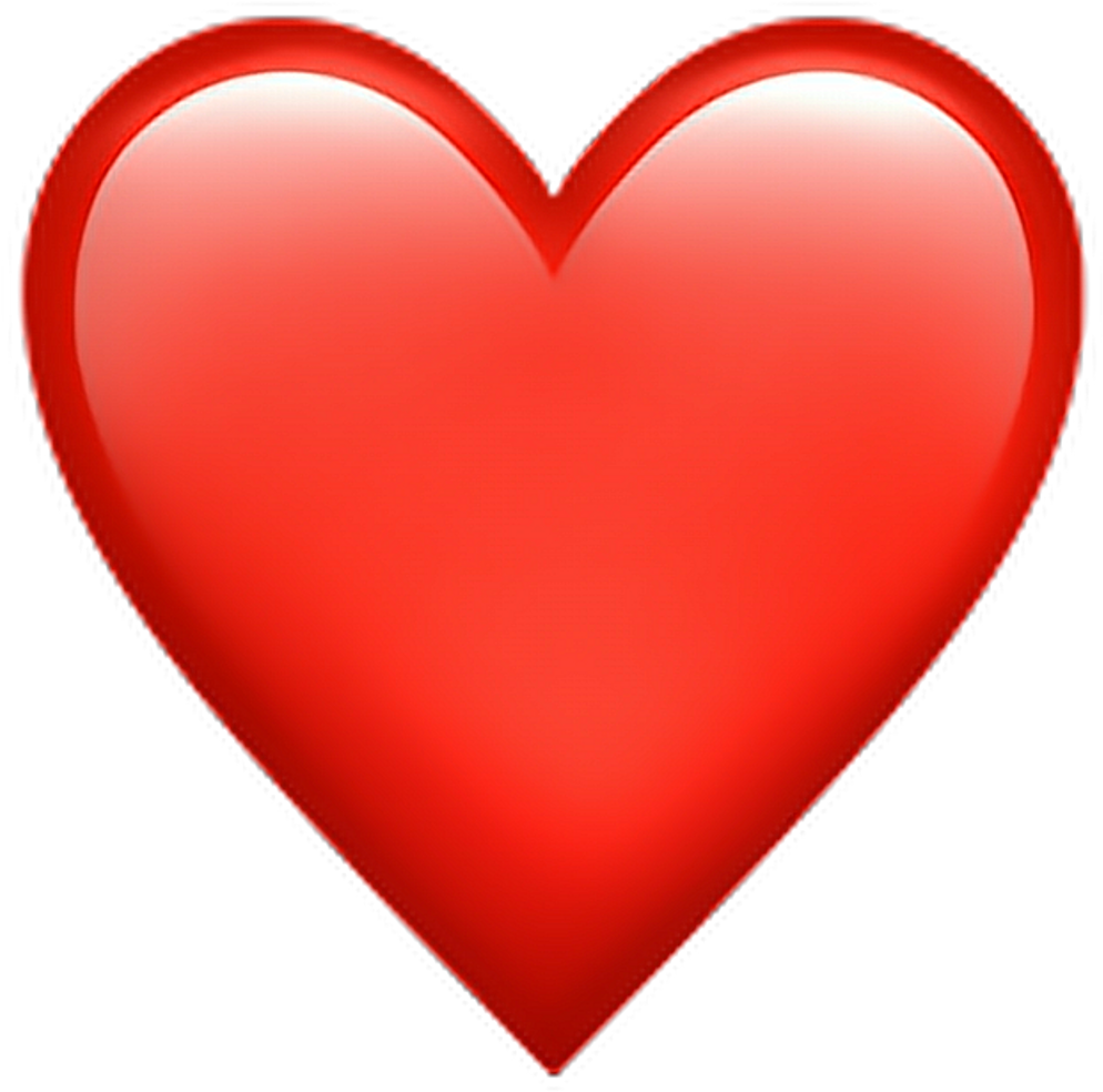 Emoji Heart PNG Isolated Image