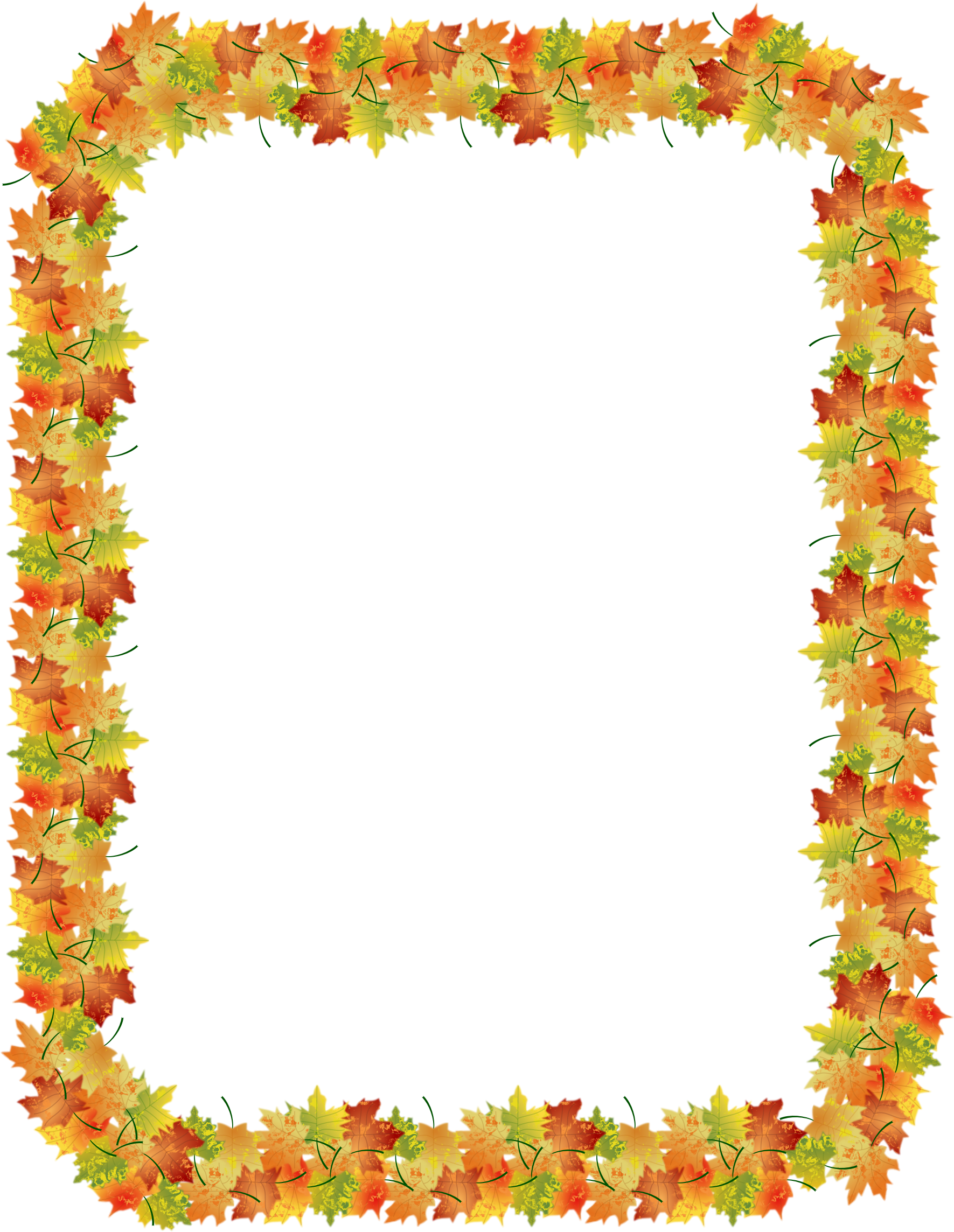 Fall Frame PNG Isolated HD