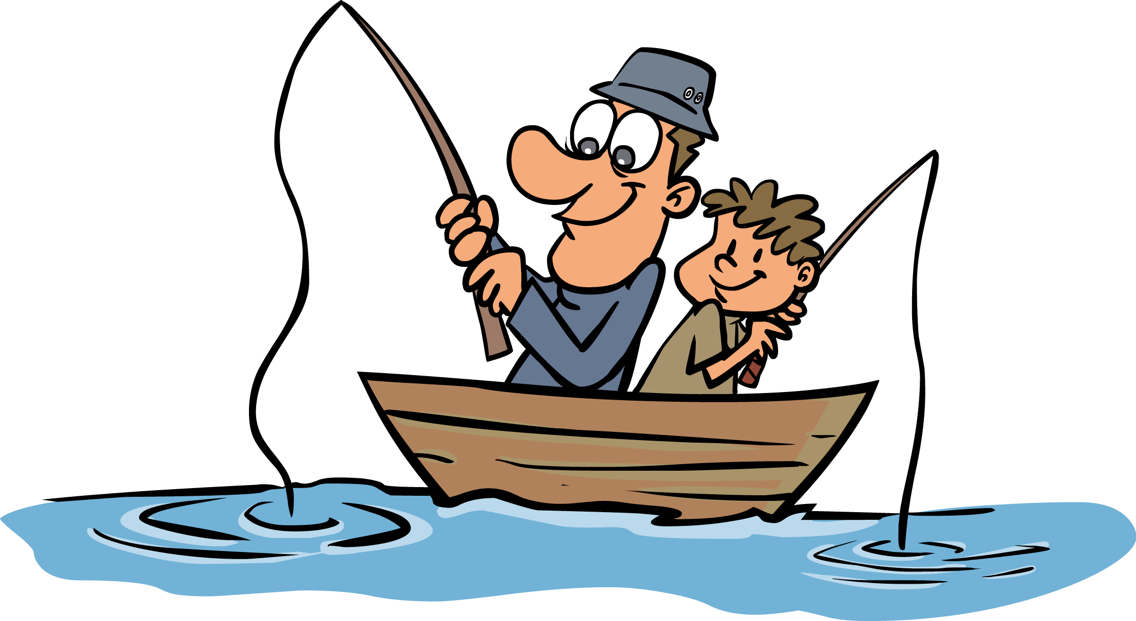 Fishing Cartoon PNG HD Isolated