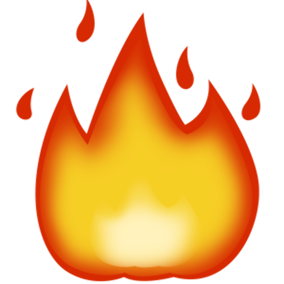 Flame Emoji PNG Clipart