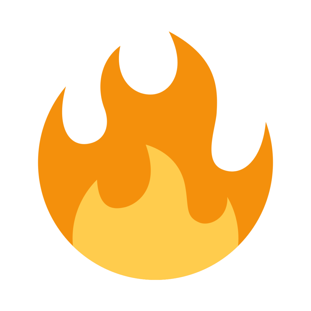Flame Emoji PNG HD Isolated