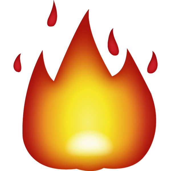 Flame Emoji PNG Isolated HD