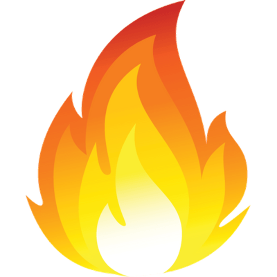 Flame Emoji Transparent PNG