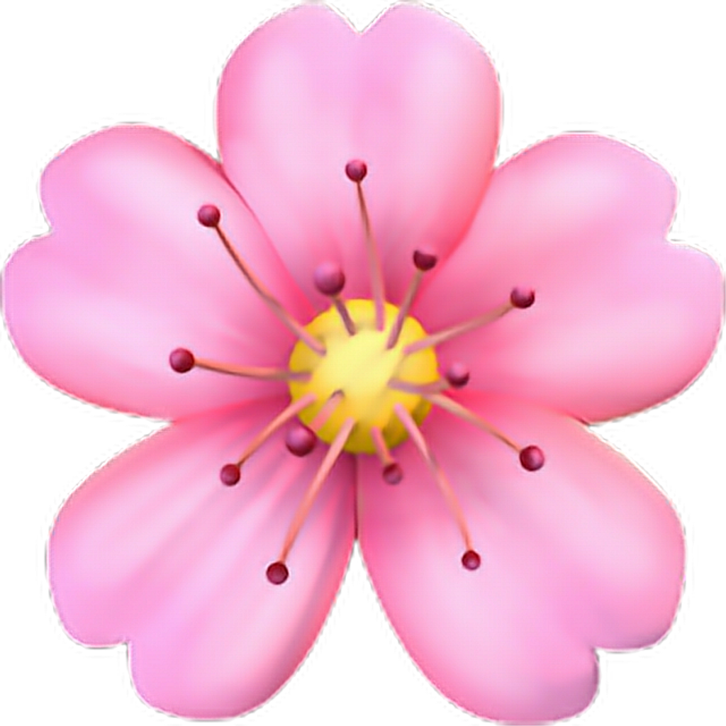 Flower Emoji PNG Isolated HD