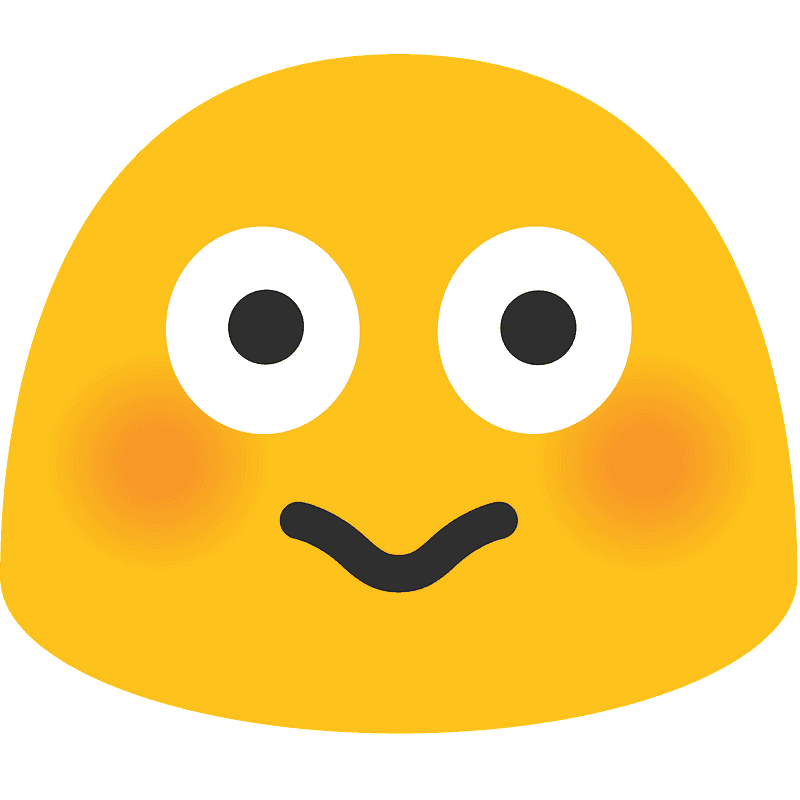 Flushed Emoji PNG File