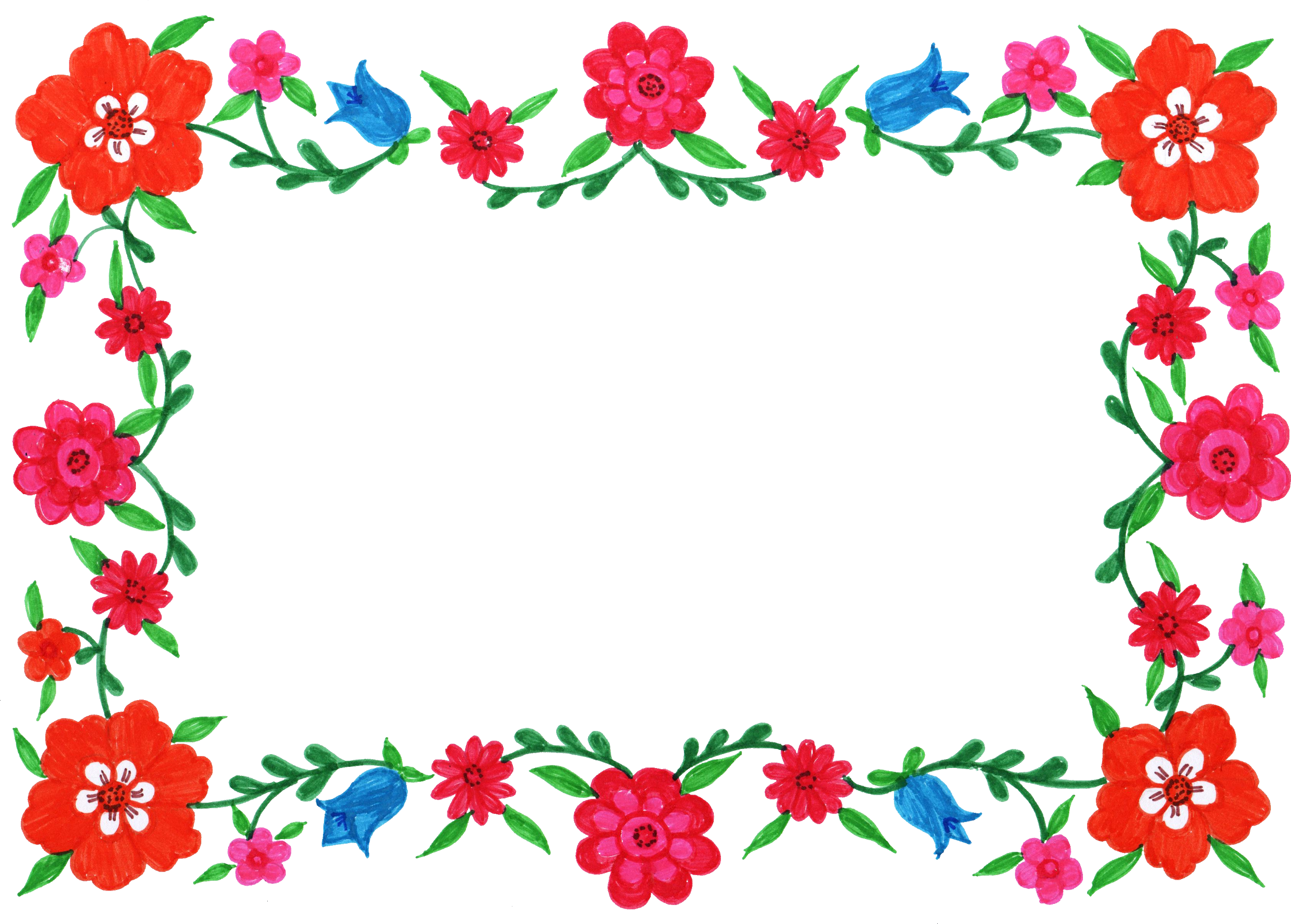 Frame Flower PNG HD Isolated