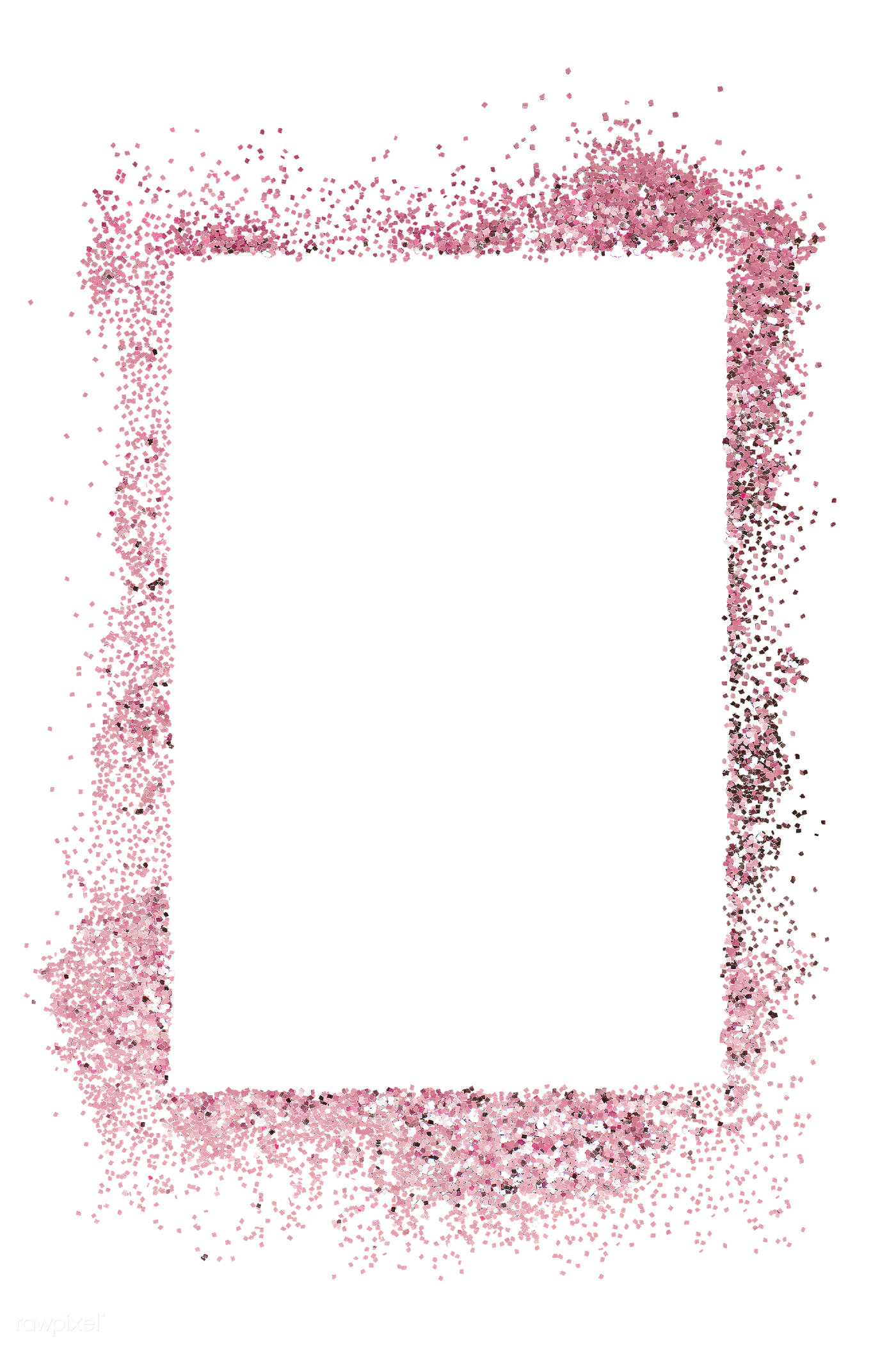 Glitter Frame PNG Isolated HD