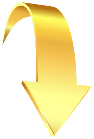 Gold Arrow PNG Isolated Photo