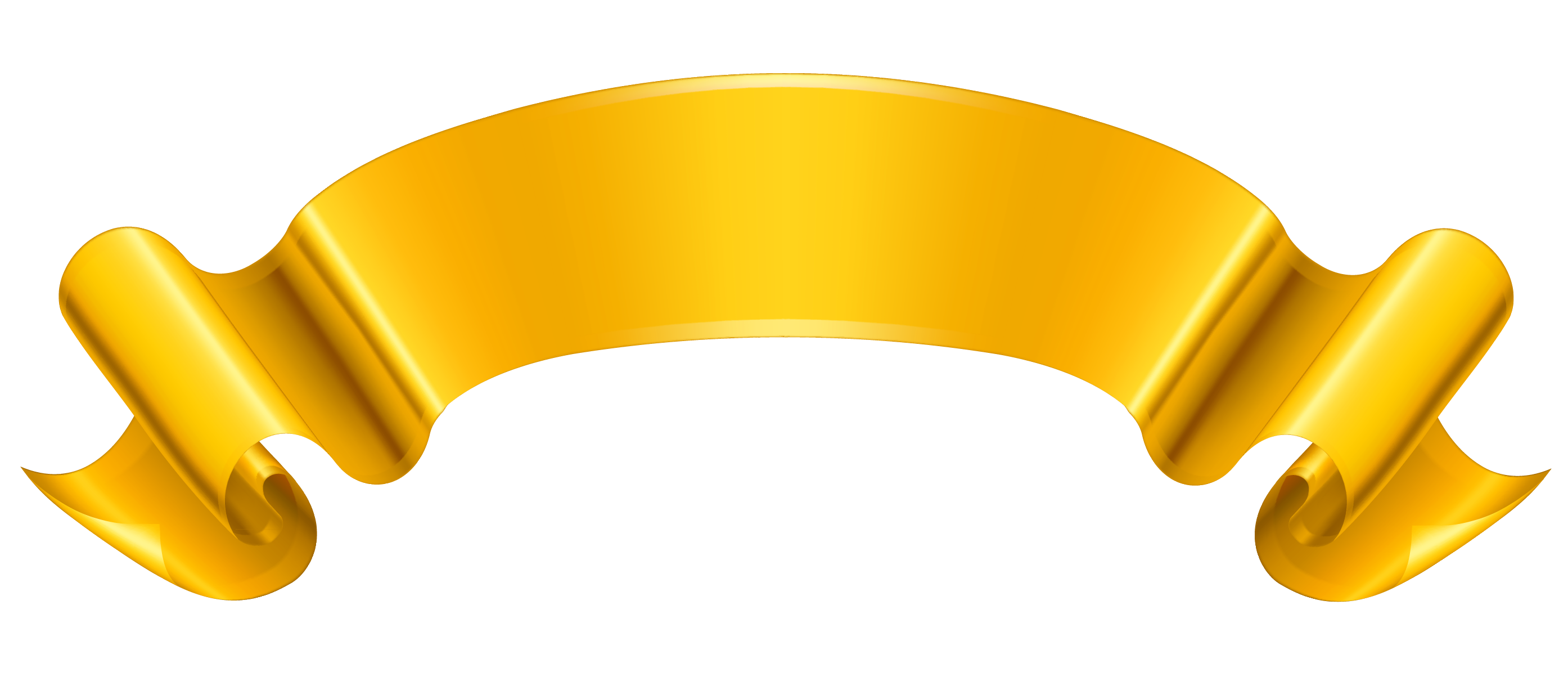 Gold Banner PNG Isolated Pic