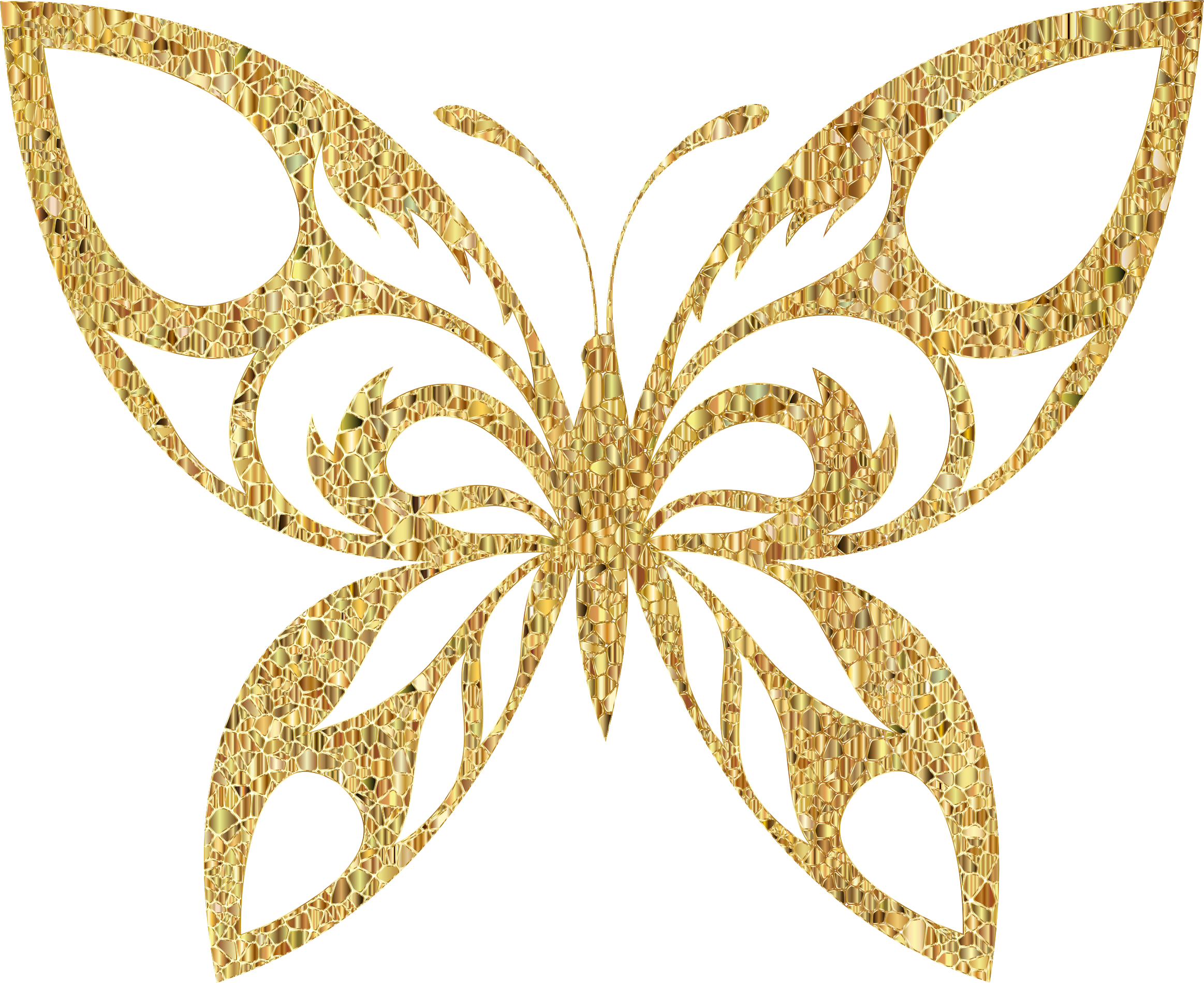 Gold Butterfly Download PNG Image