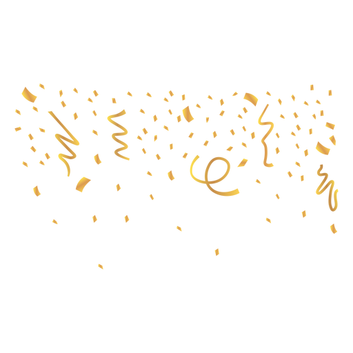 Gold Confetti PNG Isolated Pic