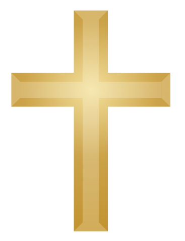 Gold Cross PNG Image
