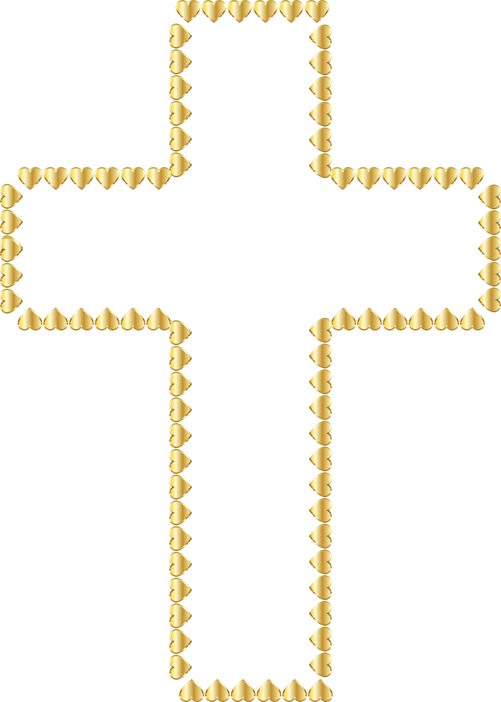Gold Cross PNG Photo