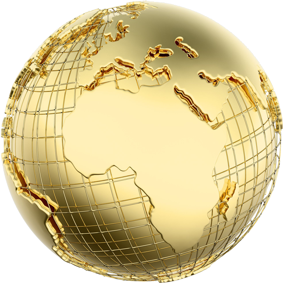 Gold Globe PNG Picture