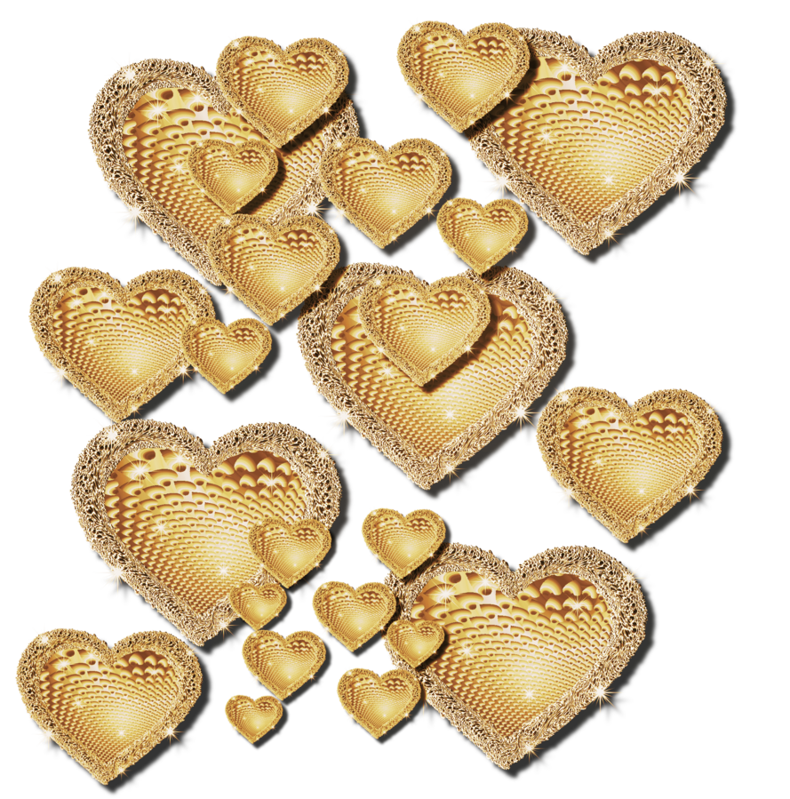 Gold Heart PNG Isolated Pic | PNG Mart