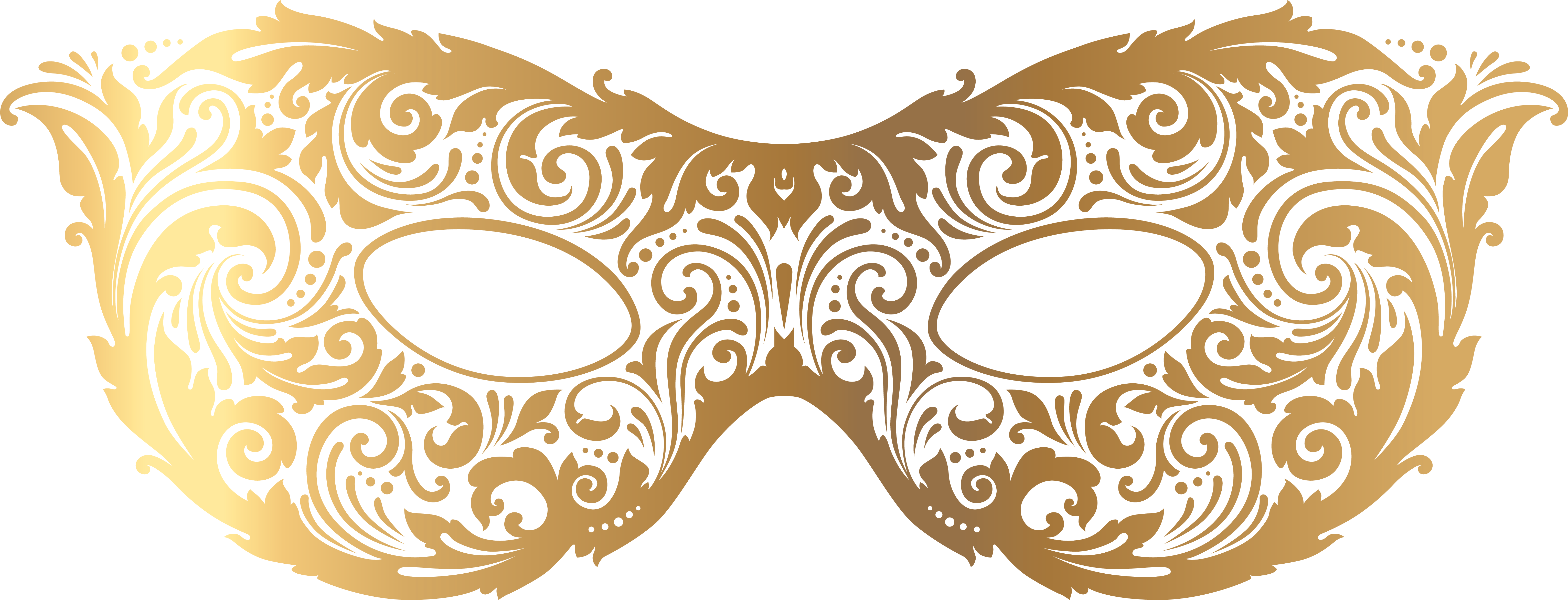 Gold Masquerade Mask PNG Image
