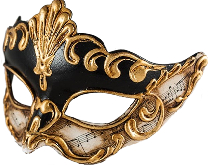 Gold Masquerade Mask PNG Isolated HD