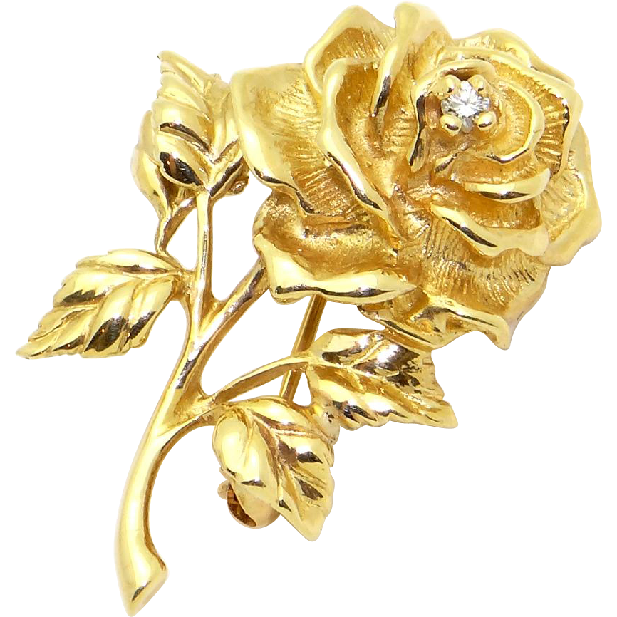 Gold Rose PNG File