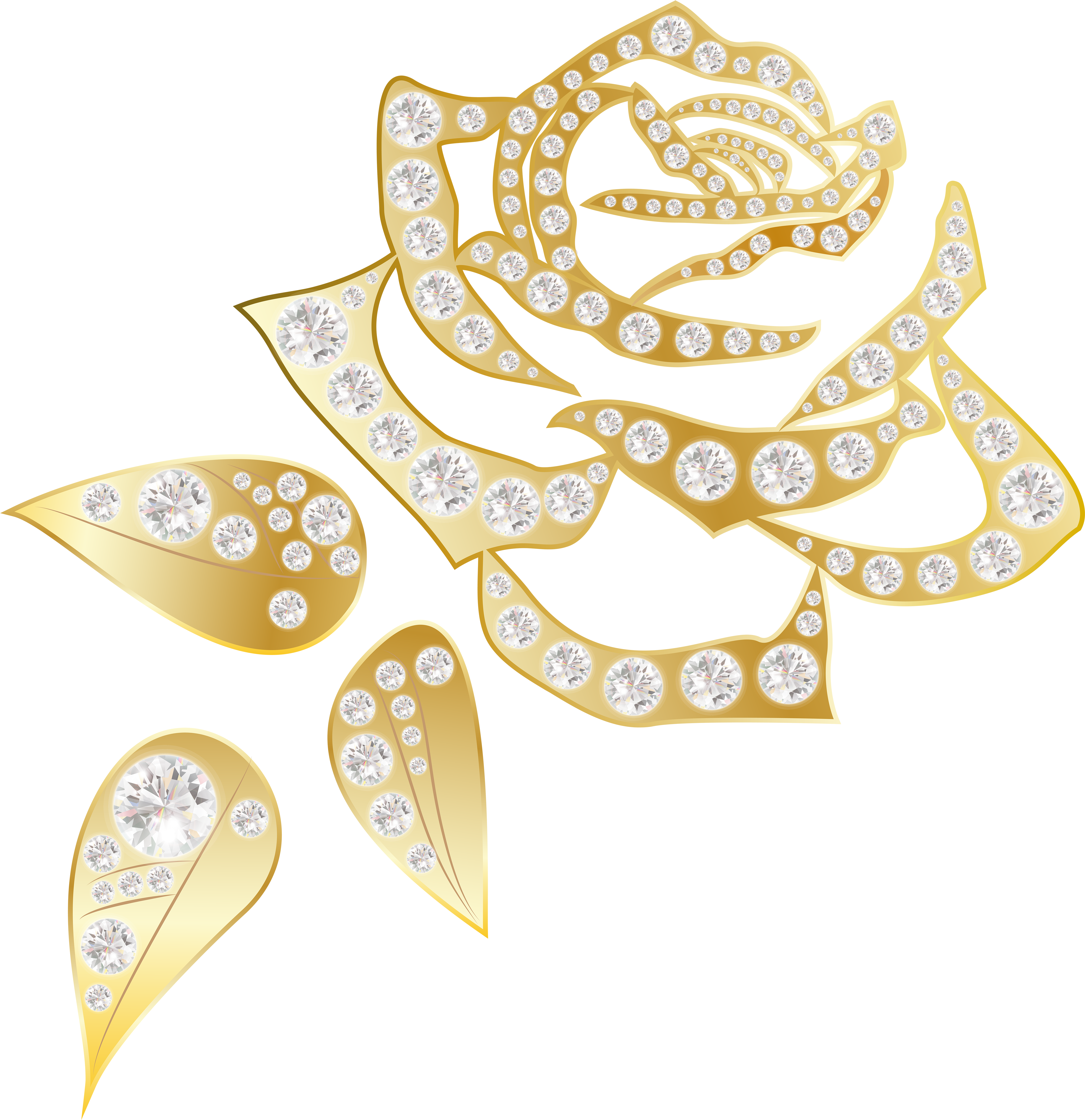 Gold Rose PNG