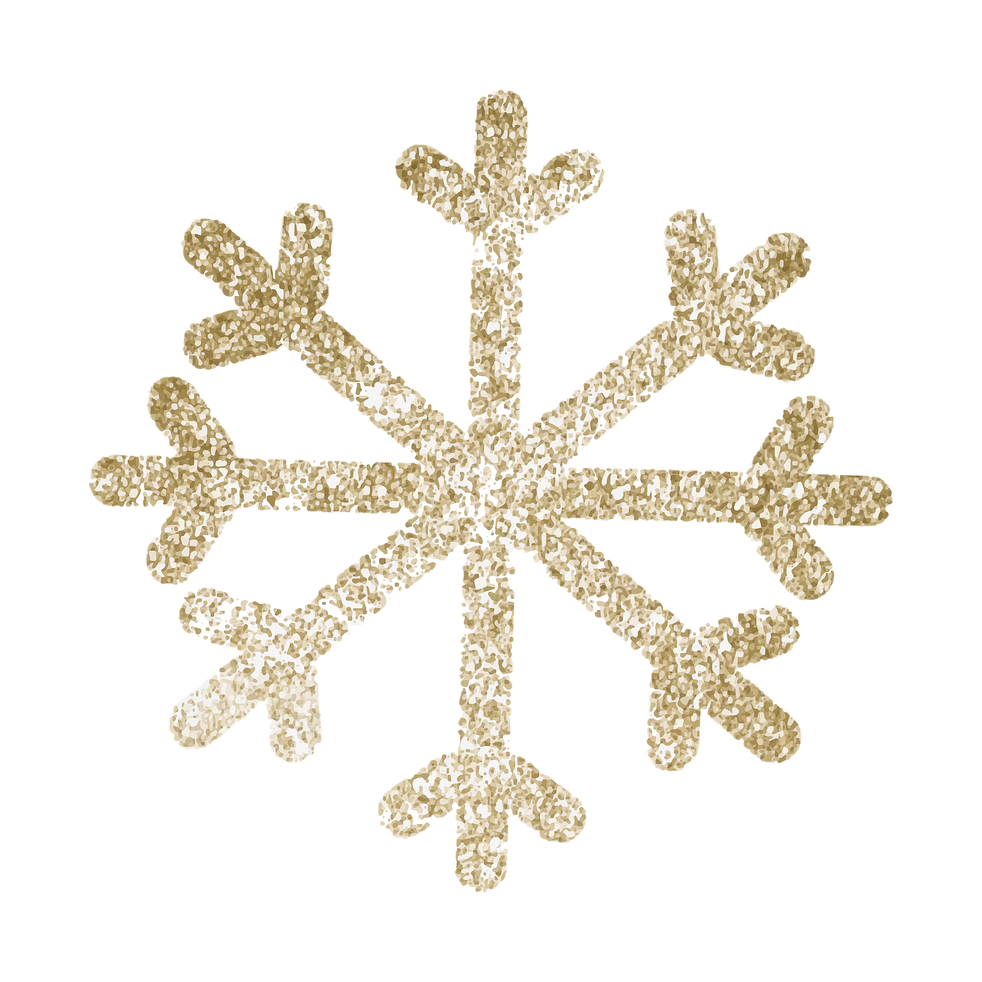 Gold Snowflake PNG Clipart