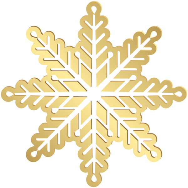 Gold Snowflake PNG HD Isolated