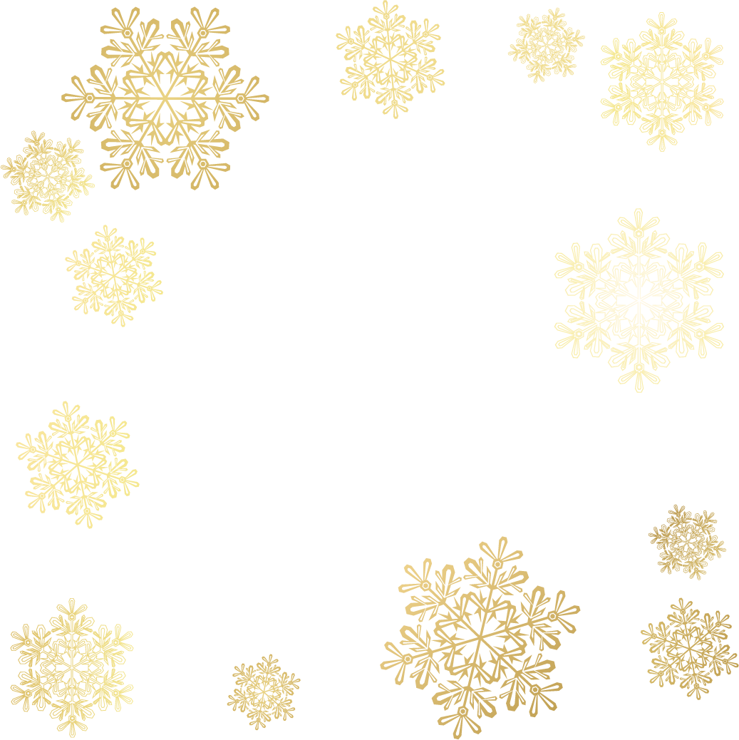 Gold Snowflake PNG Isolated HD