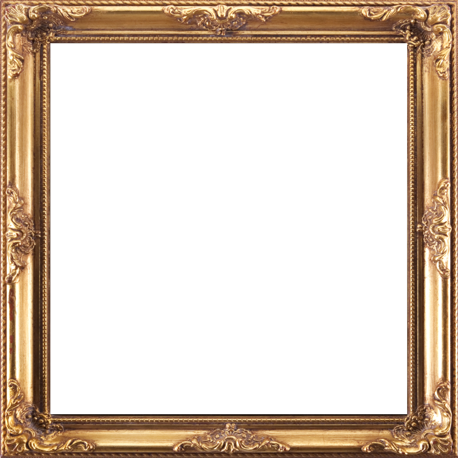 Gold Square Frame PNG HD
