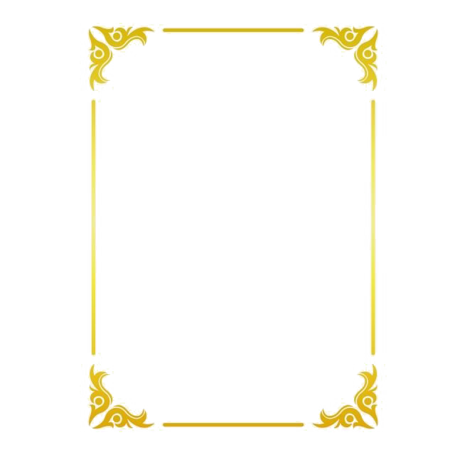 Gold Square Frame PNG Image