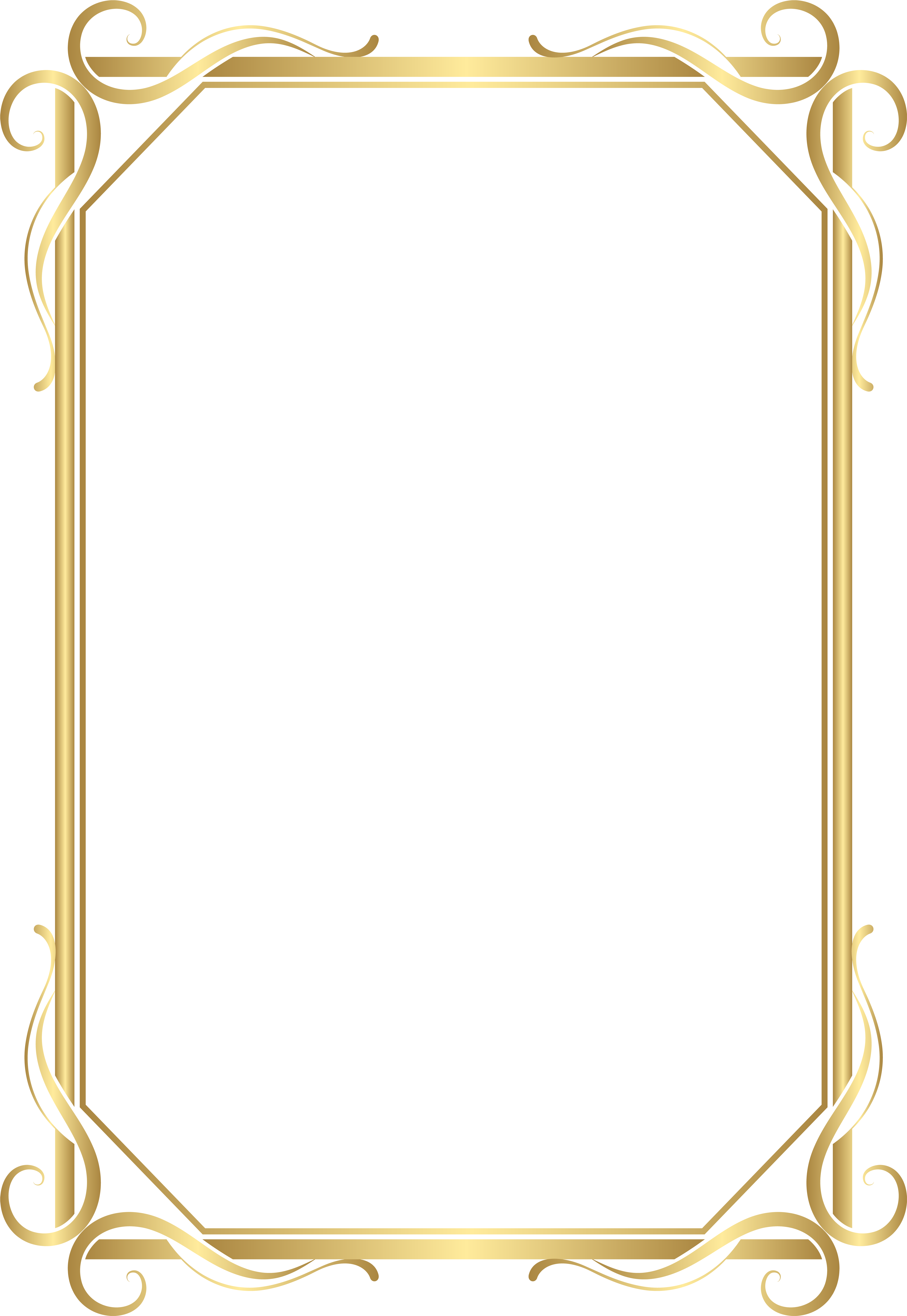 Gold Square Frame PNG Pic
