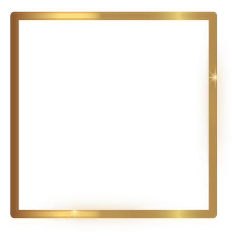 Gold Square Frame PNG Transparent