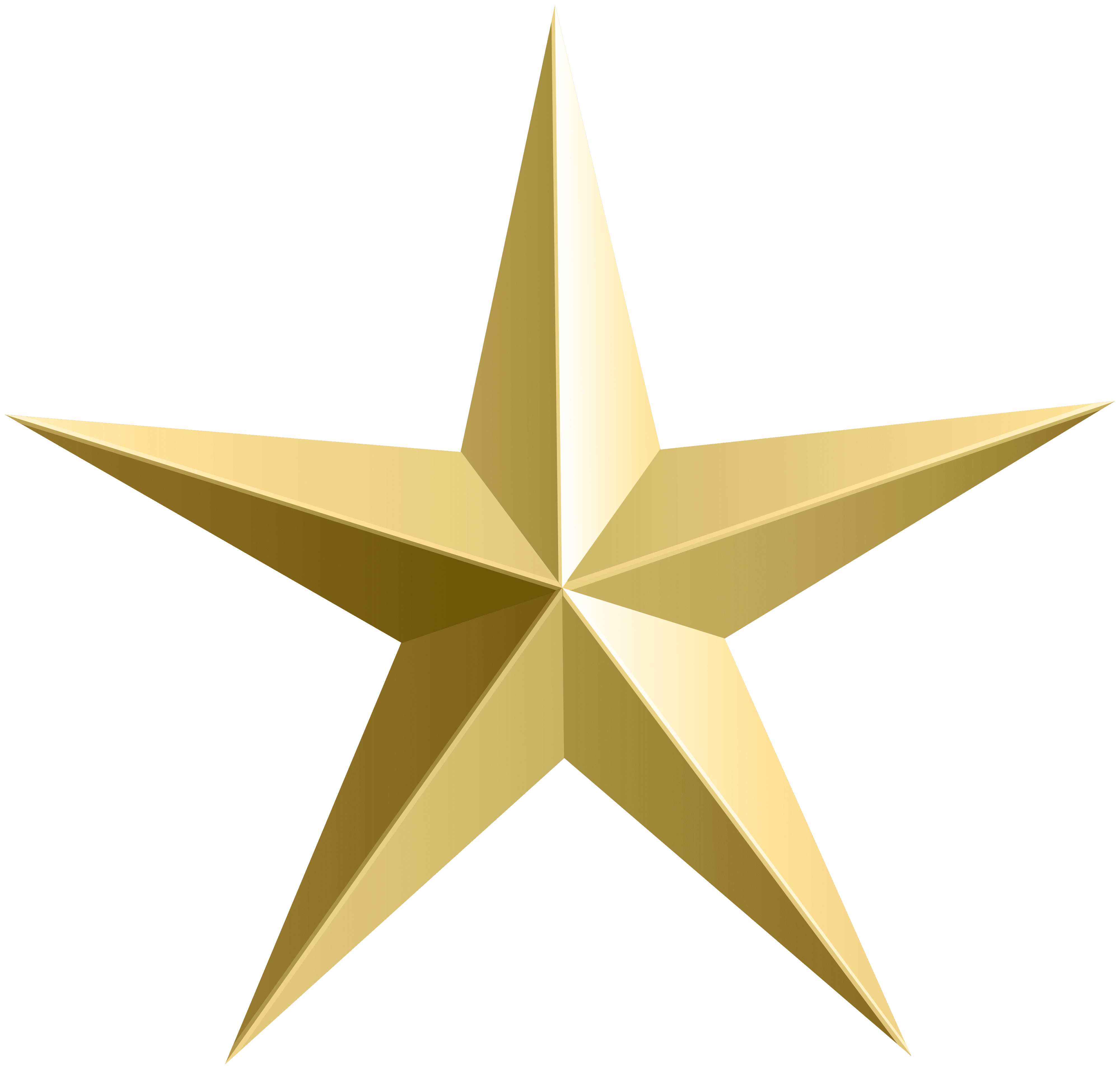 Gold Star Sticker PNG Clipart