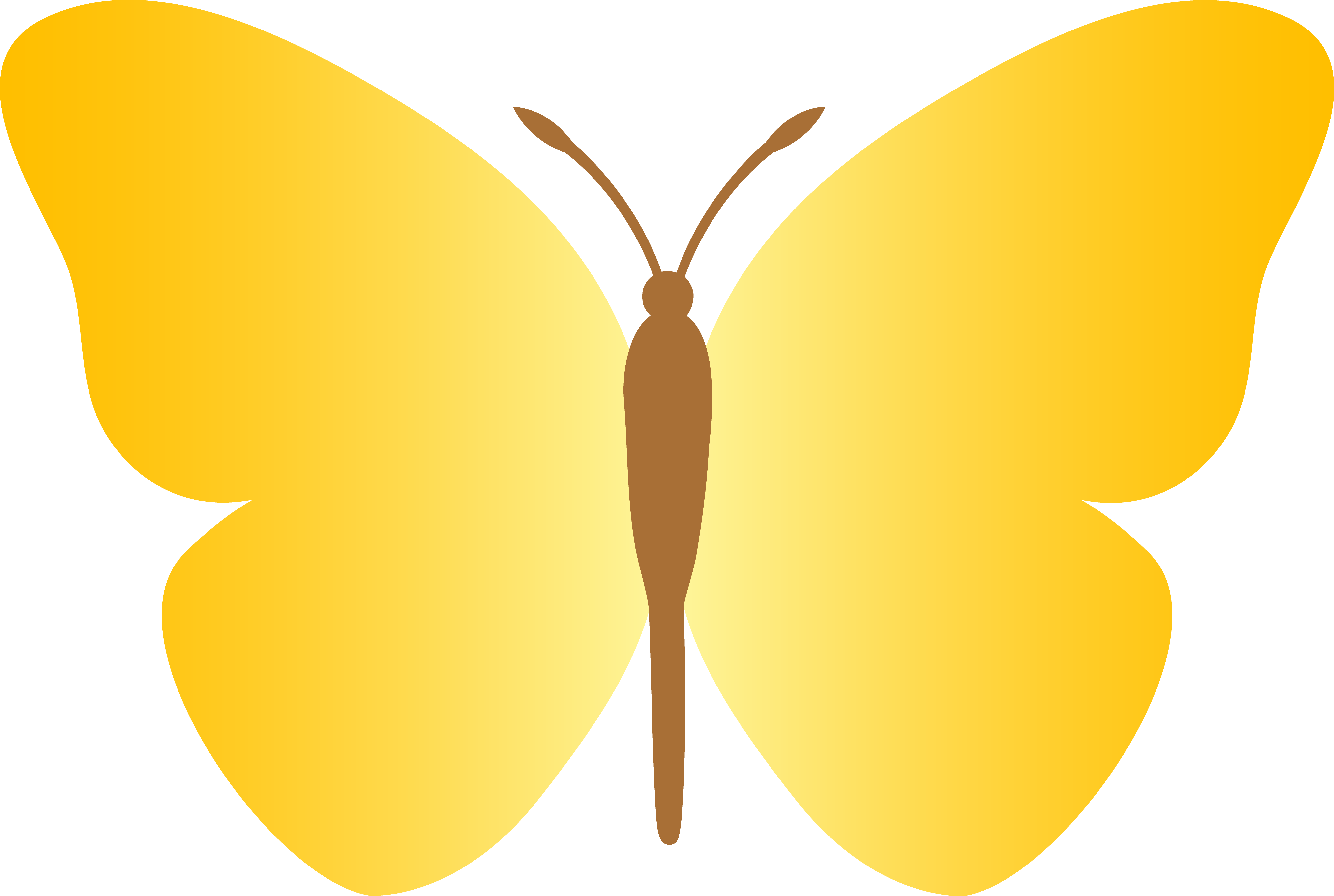 Golden Butterfly PNG HD