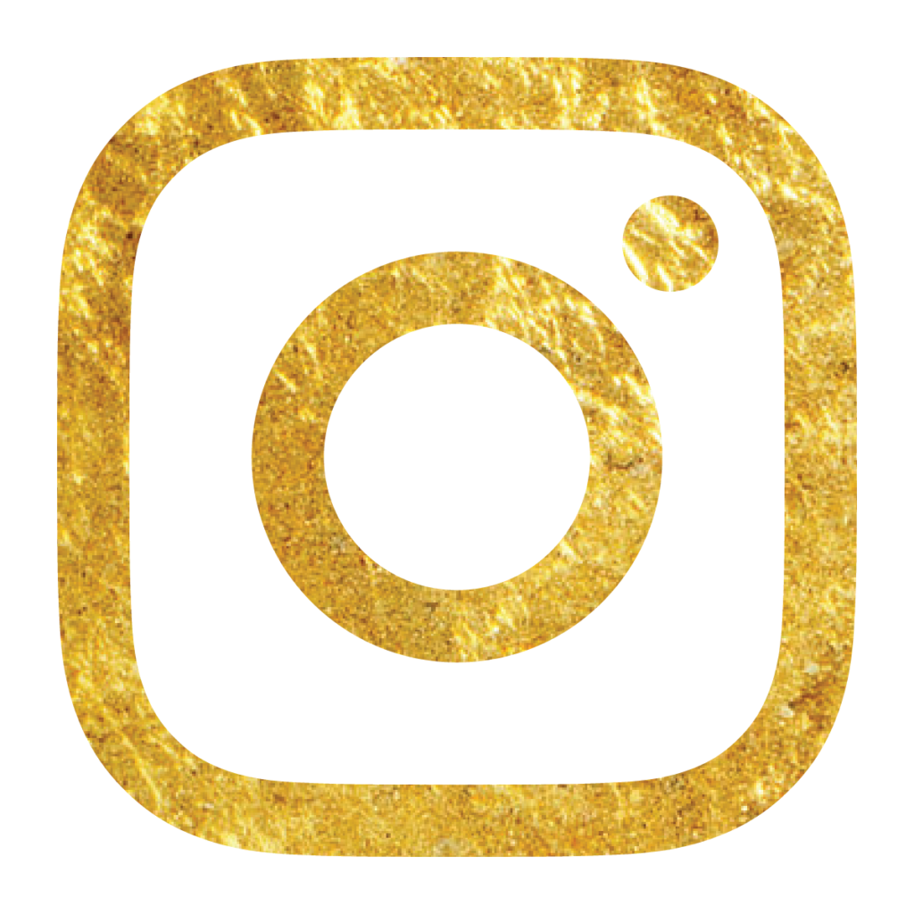 Golden Social Media Icons PNG Image