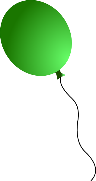 Green Balloon PNG Image