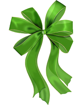 Green Bow PNG Clipart