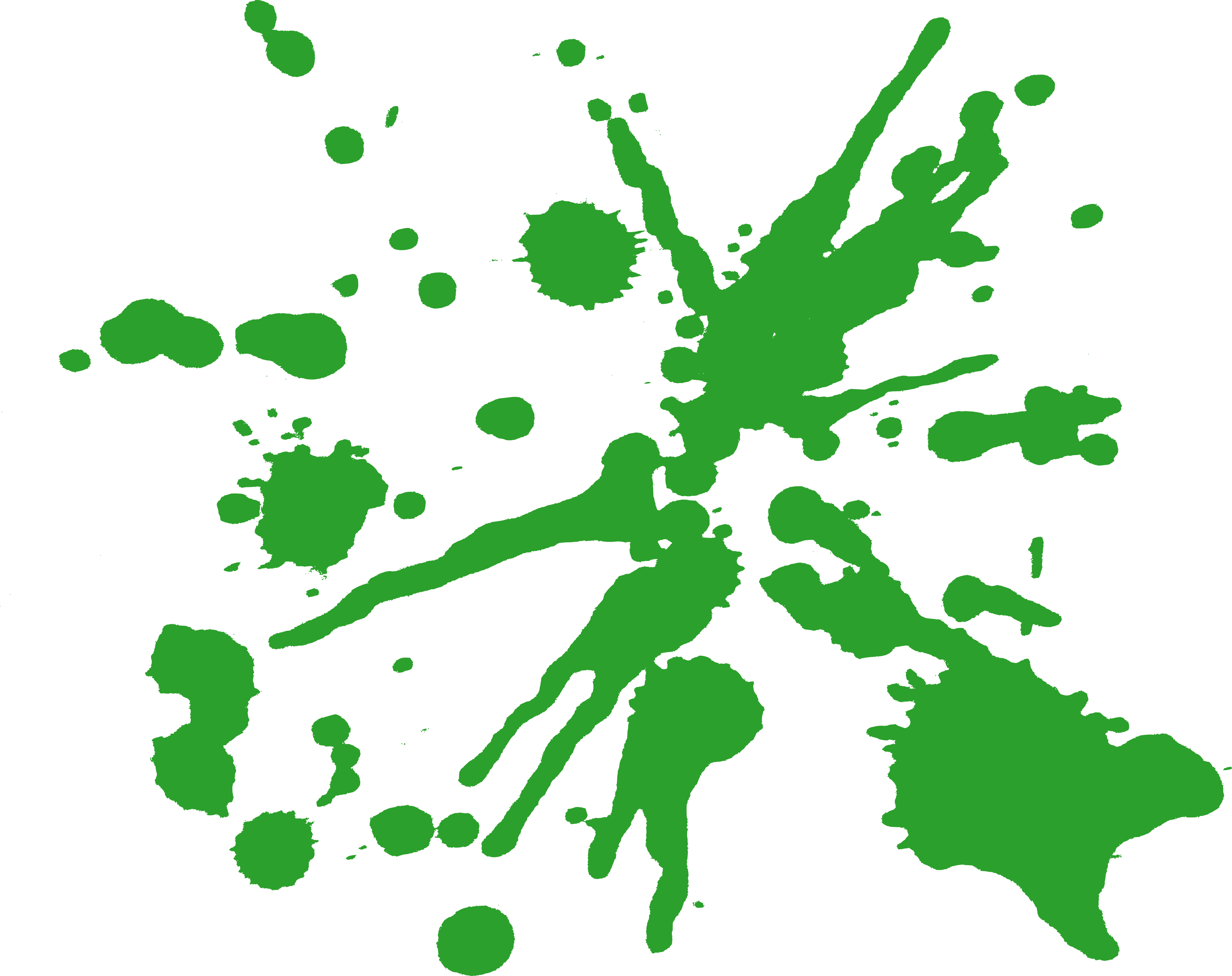 Green Splatter PNG HD