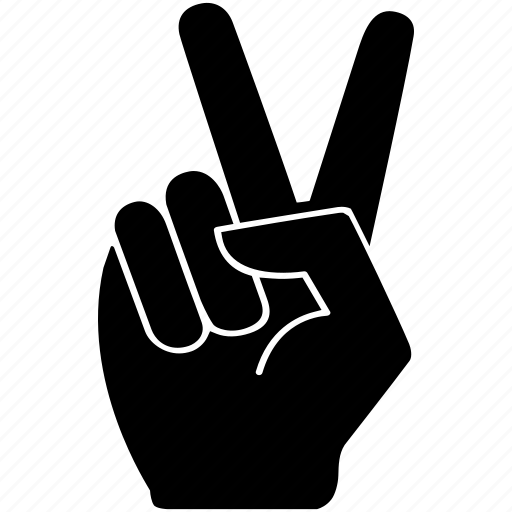 Hand Peace Sign PNG Photo