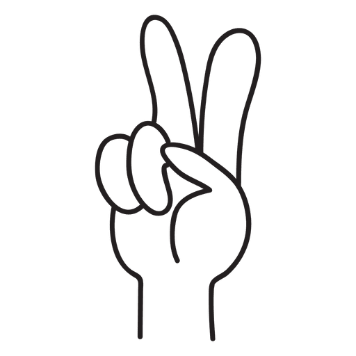 Hand Peace Sign PNG Picture