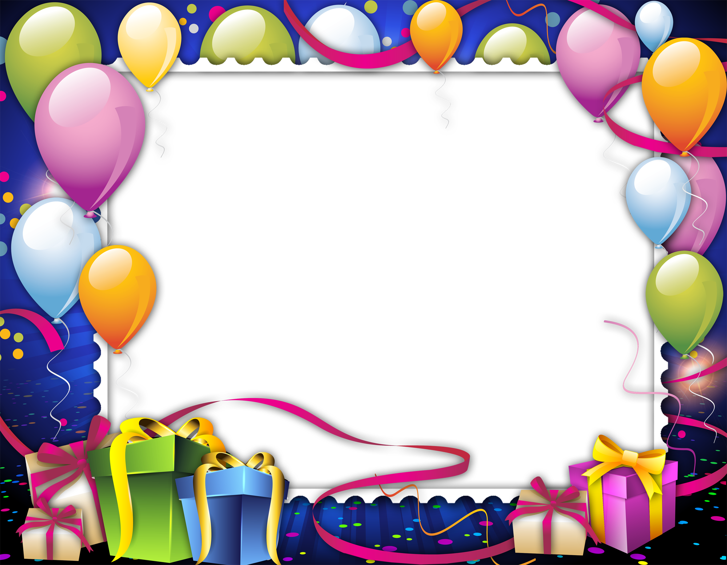 Happy Birthday Frame PNG File